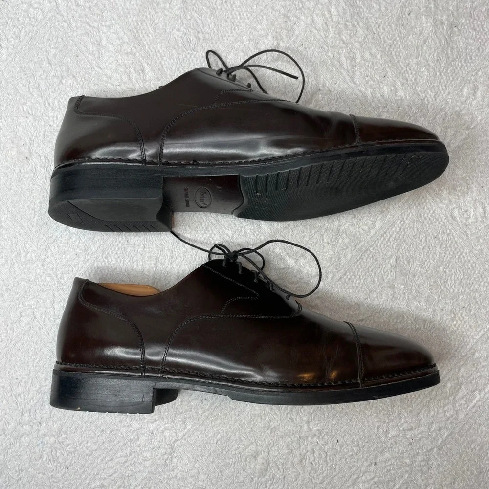 Rockport Mens Dark Brown Leather Cap Toe Oxford Dress Shoes M4827 Size 11W